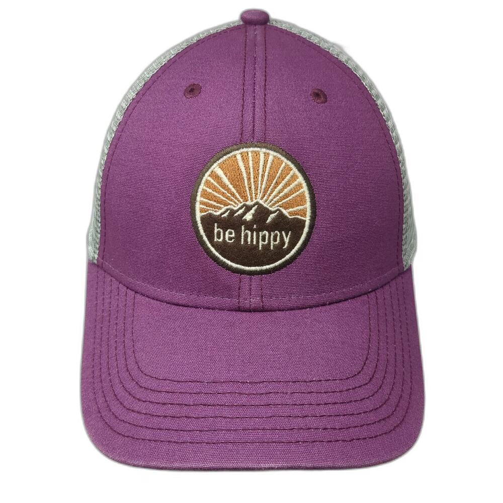 Legacy Trucker Hat Purple One Size be hippy Mountain Sunburst Mesh Snapback Hat
